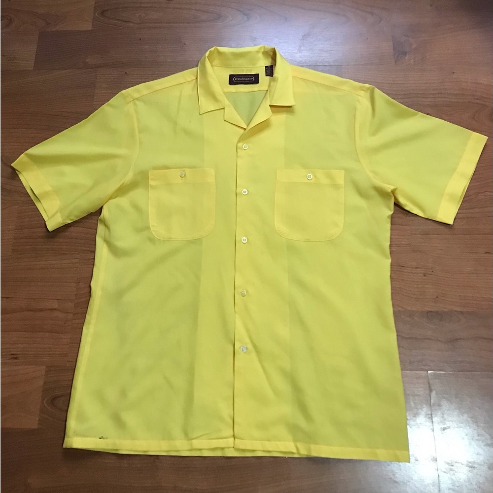 RENAISSANCE Mens Yellow button front shirt